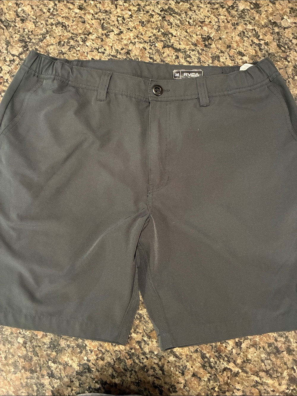 RVCA Men’s Black Flat Front Shorts